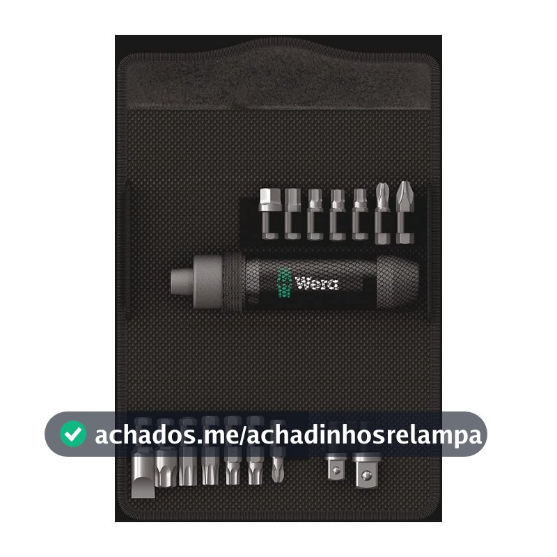 Wera 2090/17 Conjunto Parafusadeira de Impacto 90 Nm com Acessórios, Kit 17 Peças em Estojo Têxtil
