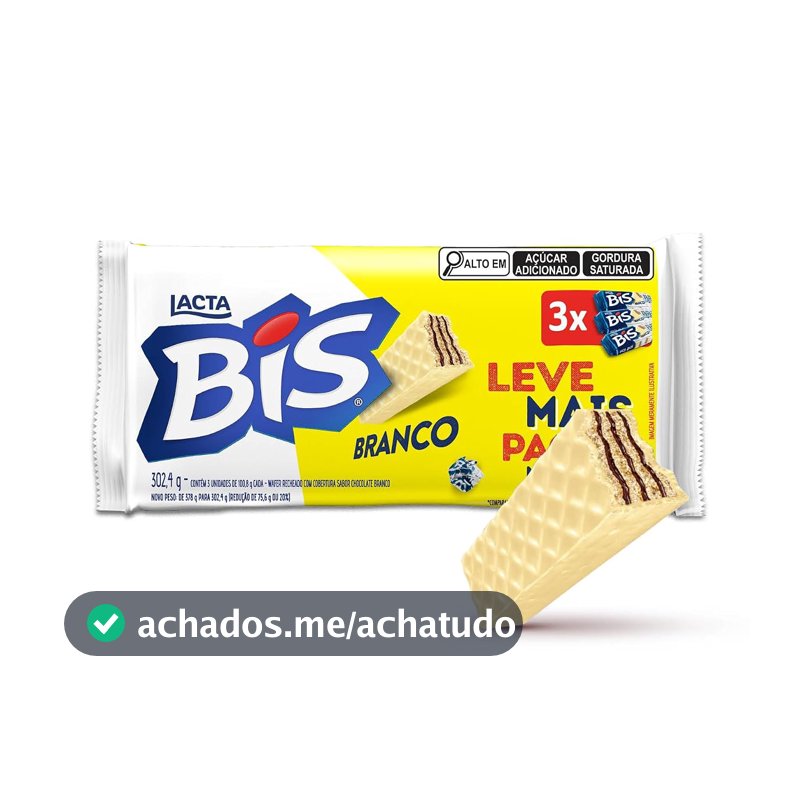 Lacta Bis Laka - Chocolate Branco Kit 3 Unidades 100,8g