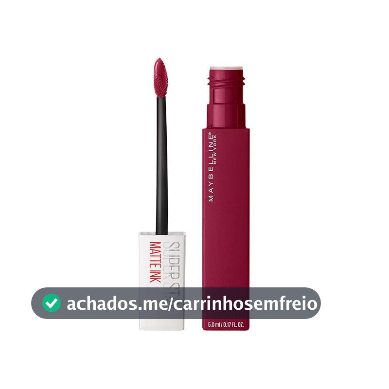 Maybelline SuperStay Matte Ink Batom Líquido Matte Longa Duração 16H com Aplicador Preciso, Não Transfere e Cor Intensa, Acabamento Matte Confortável, Cor 115 Founder Marrom Terracota, 5ml