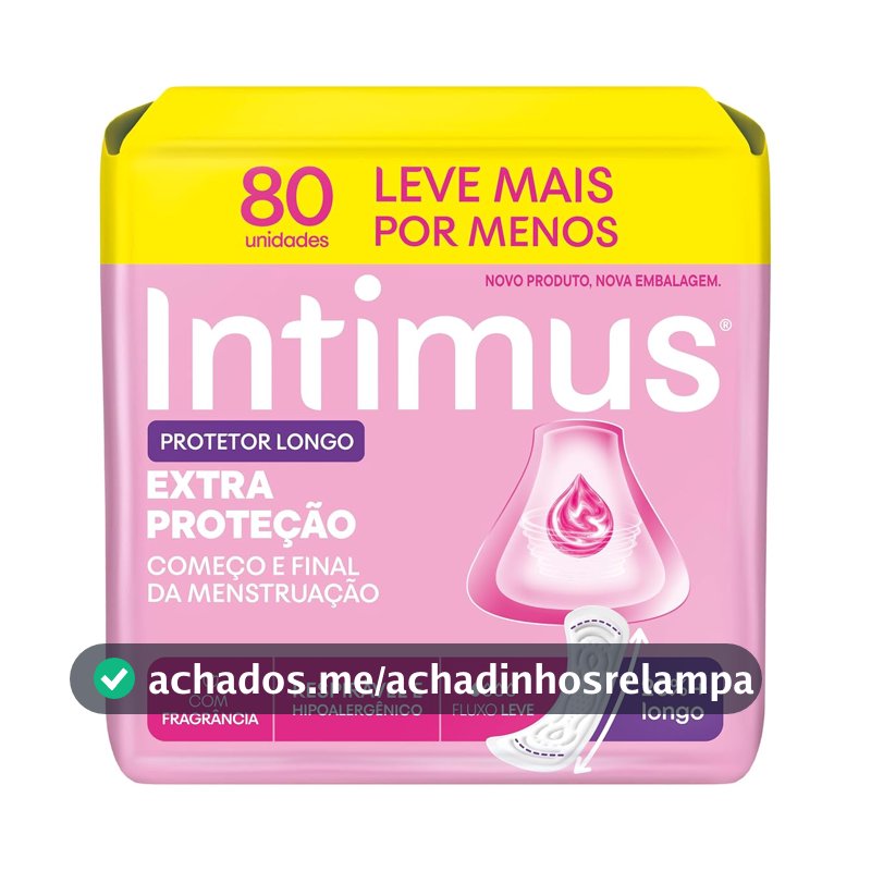 Protetor Longo Intimus Extra Proteção - 80 unidades