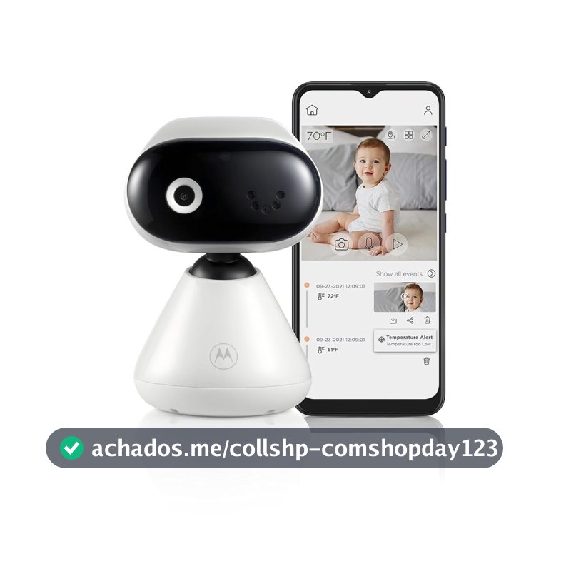 Câmera Babá Eletrônica Motorola HD Com Zoom e Wi-Fi PIP1000