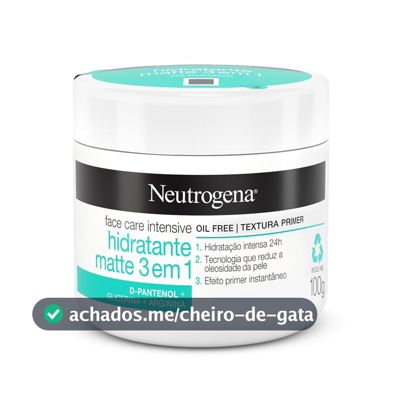 Creme Hidratante Facial Matte 3 em 1 Neutrogena, Sem Perfume, 100g