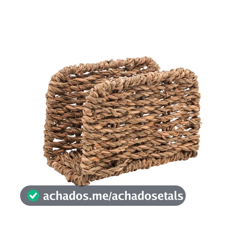 WOLFF - Porta Guardanapos de Sisal 12cm x 6cm x 8cm
