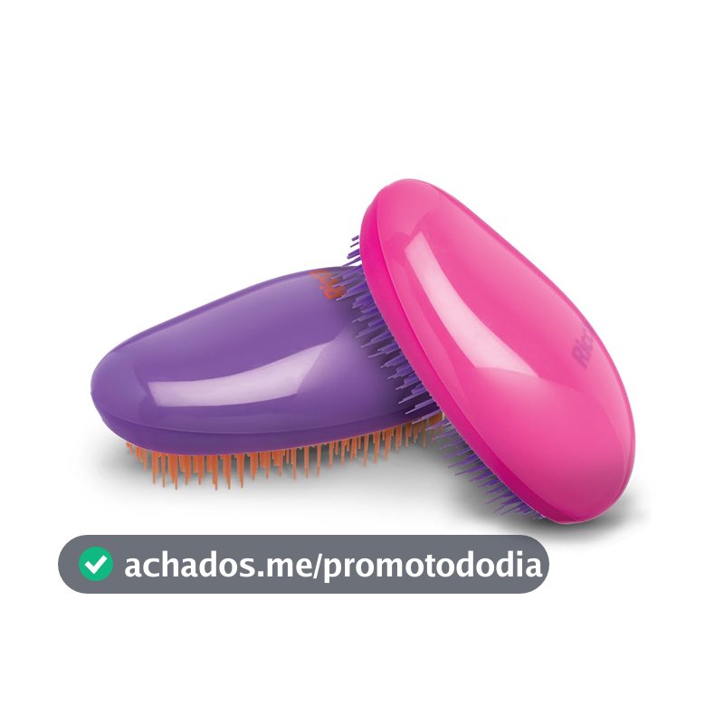 Ricca, Escova Flex Hair, Cerdas em duas alturas, Desembaraça sem quebrar, para todos os tipos de cabelos