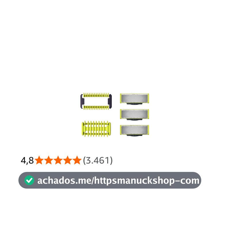 Lâminas de Reposição Originais Philips OneBlade QP630/51 Aço Inoxidável - Raspa, Apara e Contorna - Pacote com 3 un