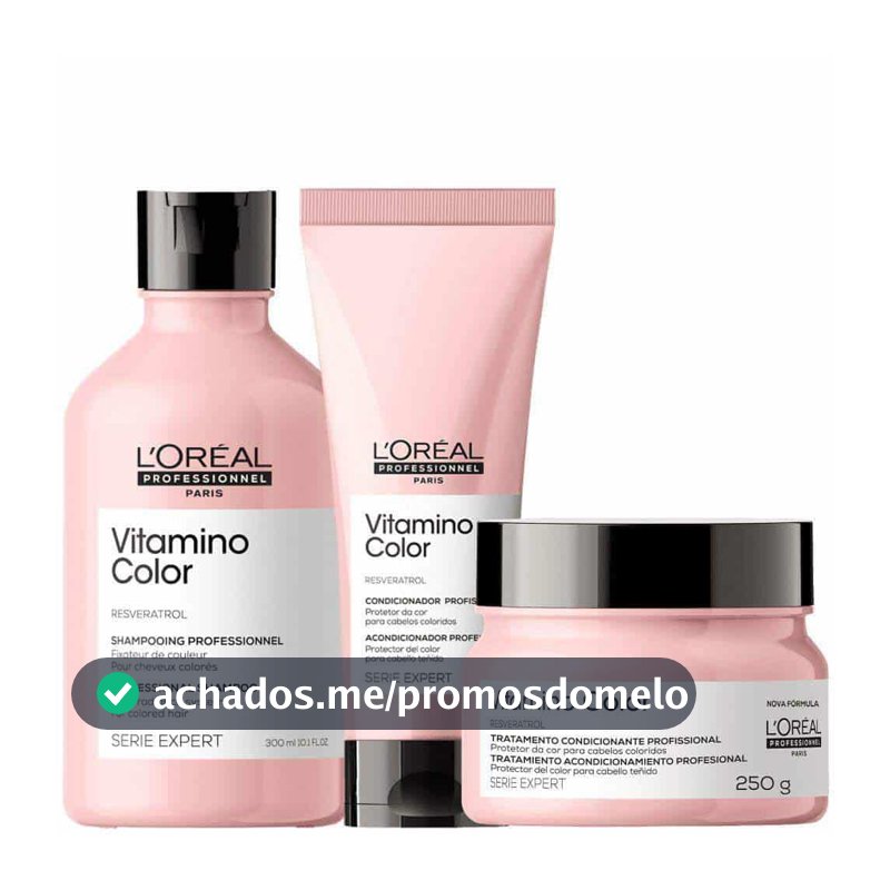 Kit Loreal Vitamino Color Resv Sh300ml+cond200ml+masc250gr