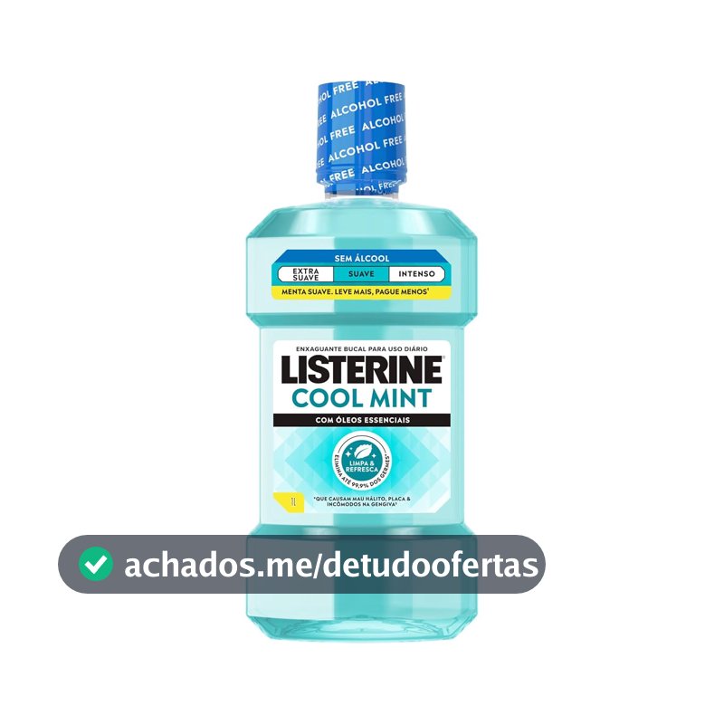 Enxaguante Bucal Listerine Cool Mint, Sem Álcool, 1L
