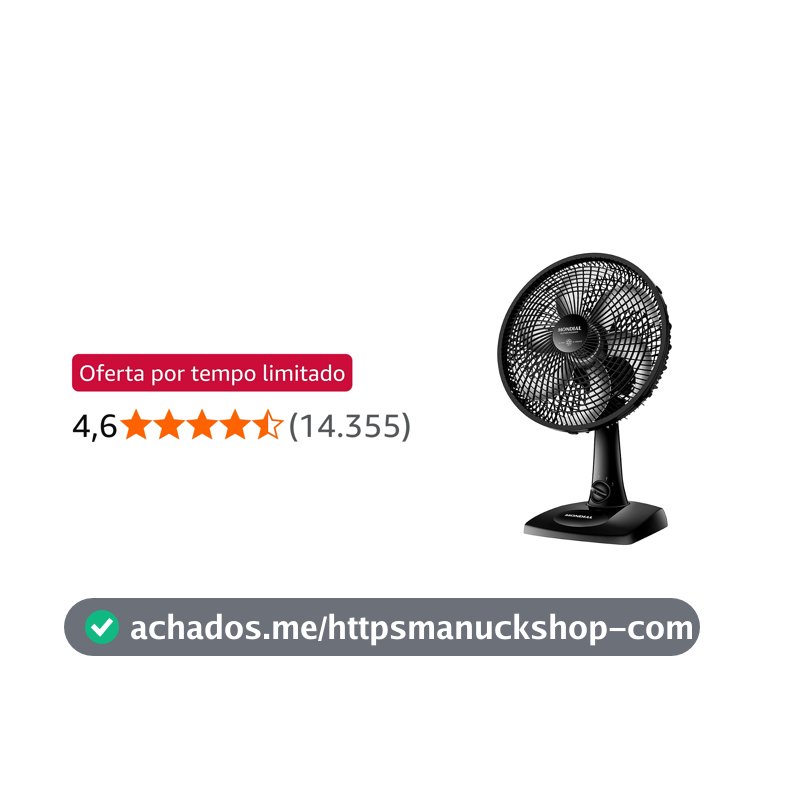 MONDIAL Ventilador de Mesa 30cm Super Power, Preto, 60W, 220V - VSP-30-B