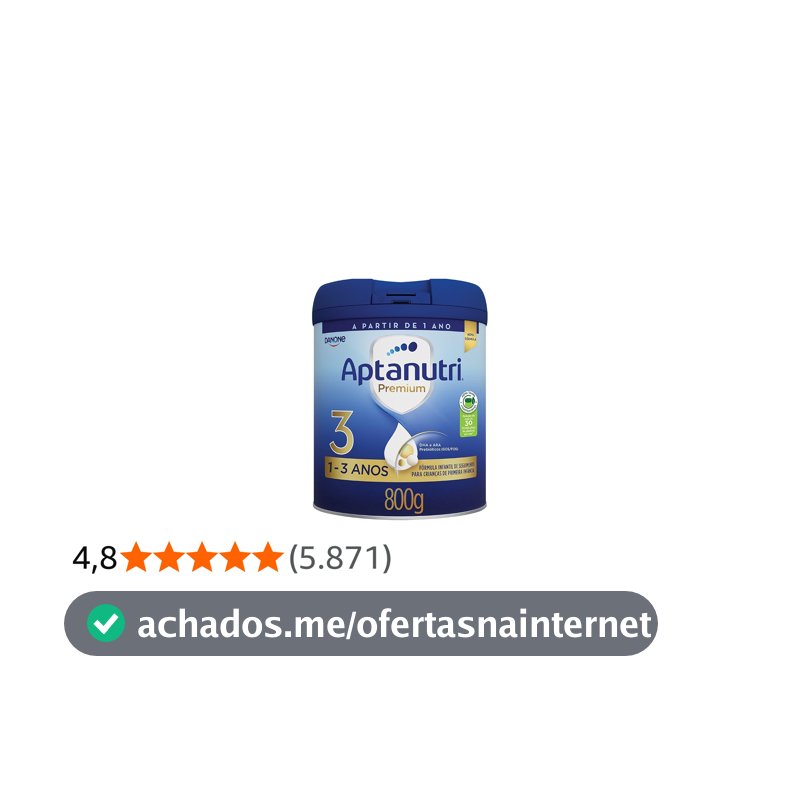 Danone Nutricia - Aptanutri Premium 3, 1-3 anos, Fórmula de Seguimento, 800g