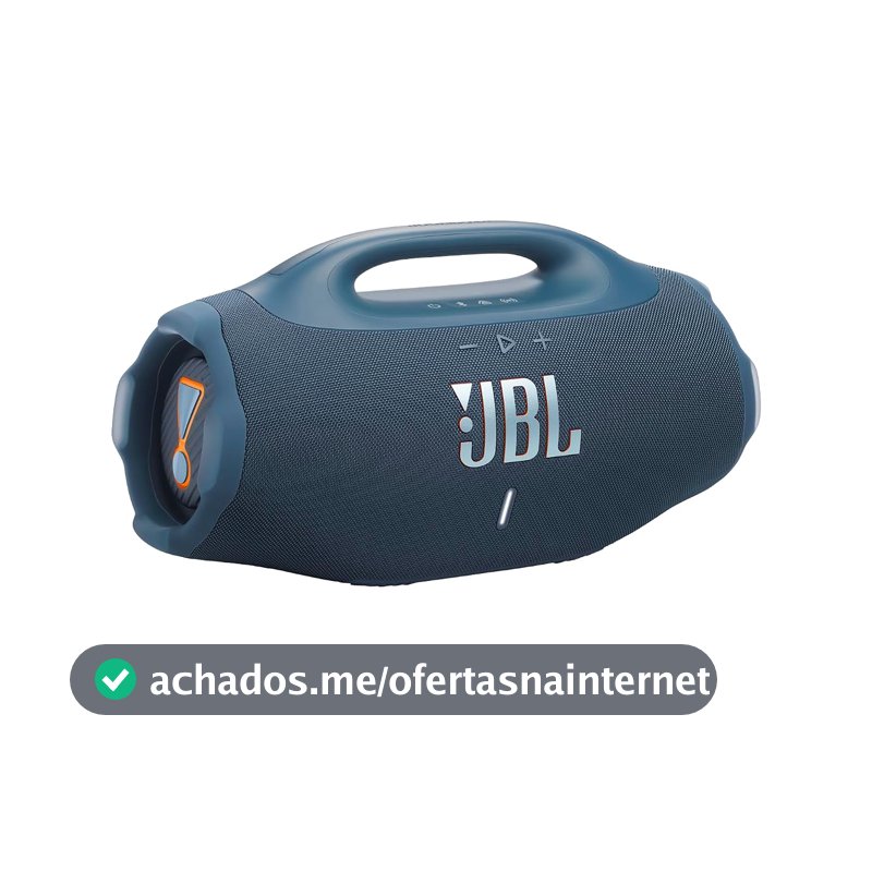 JBL Boombox 4, Altifalante Bluetooth portátil, som JBL Pro, AI Sound Boost, resistente à água/pó IP68, autonomia de 34 h, Life, Auracast, 2 configurações de reforço de graves, azul