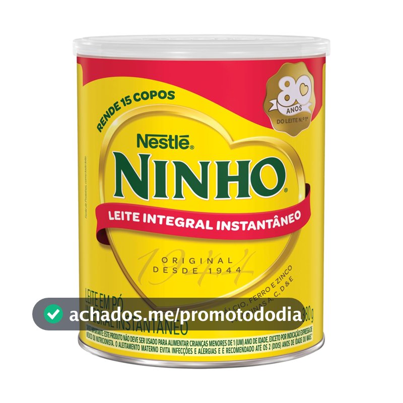 Leite Pó Instantâneo Integral Ninho Lata 380g