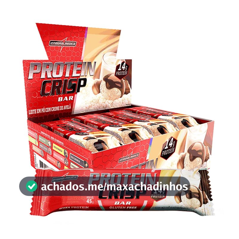 Integralmedica Whey Crisp Bar Creme de Avelã 12 Unidades