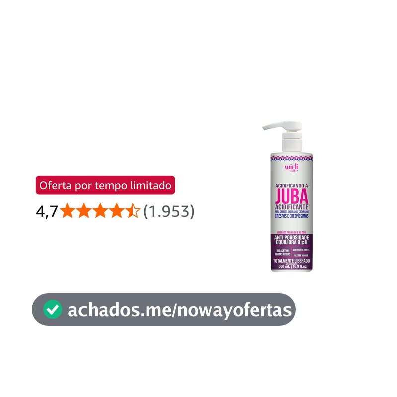 Widi Care Creme Acidificante Acidificando a Juba 500ml