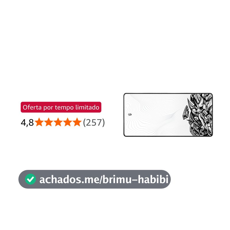 Mousepad Gamer Redragon Flick XL Special Edition Cypher Branco e Preto 400x900mm P032A