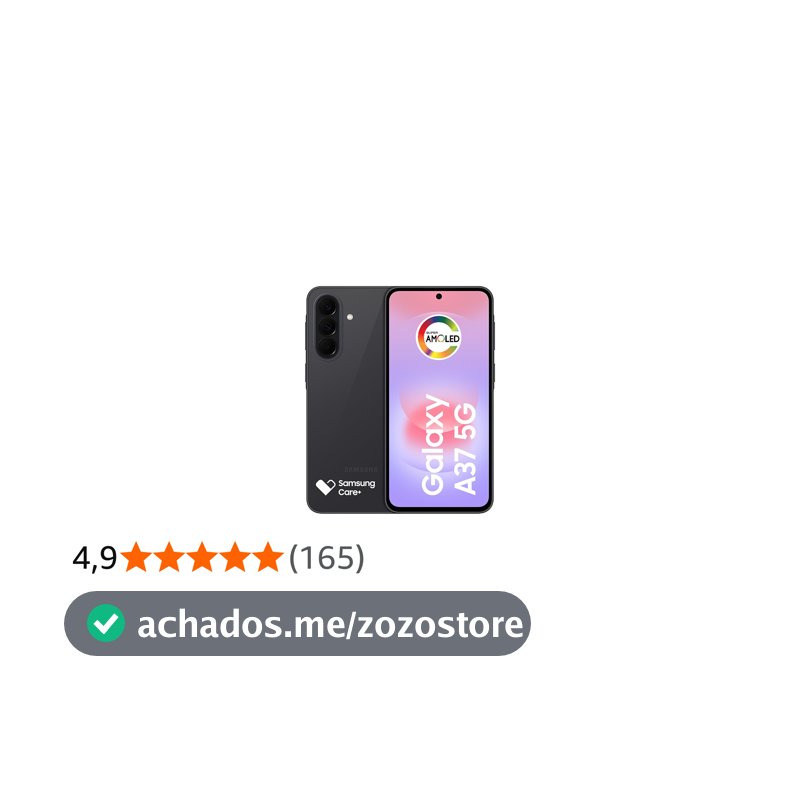 Celular Samsung Galaxy A37 5G 128GB, 6GB RAM, Câmera 50MP (Preto)