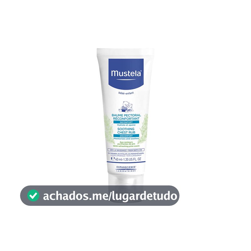 Mustela Bálsamo Peitoral Reconfortante 40 ml, Mustela Bebê, Azul, 40 ml