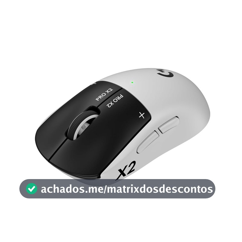 Mouse Gamer Sem Fio Logitech G PRO X2 SUPERSTRIKE LIGHTSPEED, Desempenho Ultra-rápido, Ultraleve (61 g), Cliques táteis personalizáveis, Carregamento USB-C - para PC/Mac/Notebook