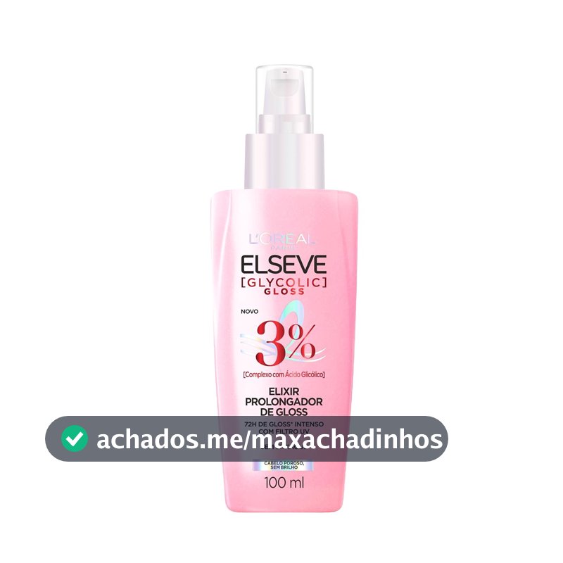 L'Oréal Paris Elseve Glycolic Gloss, Sérum Finalizador Antiporosidade 100ml