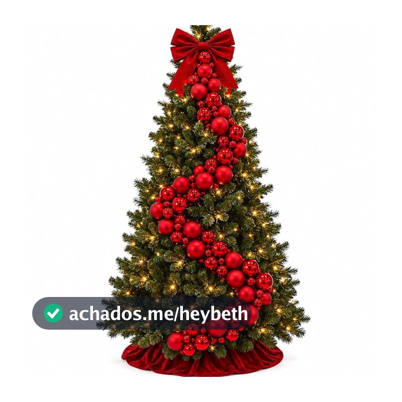 Cacho De Bolas Natalinas 1,50MT COM 90 Bolas de Natal (VEMELHO)