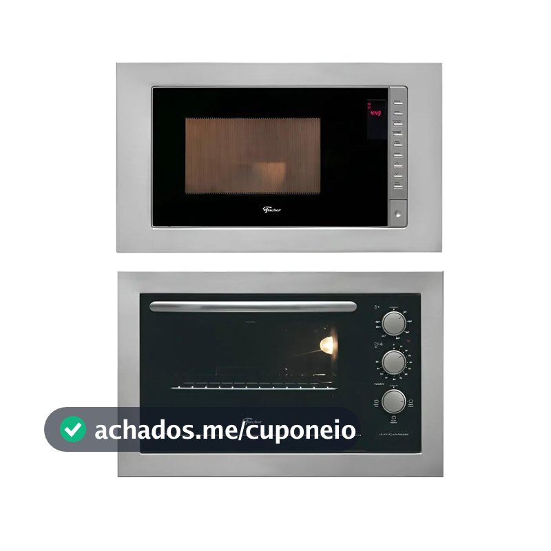 Kit Fischer Fit Line Micro-ondas + Forno Elétrico Inox 127v