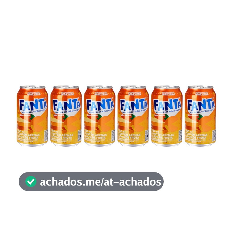 Pack de Fanta Laranja Zero lata 350ml 6 unidades