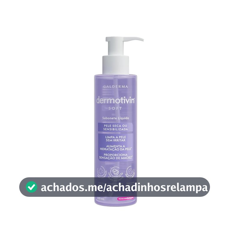 Dermotivin Soft Sabonete Líquido Facial para Pele Seca ou Sensível 300ml