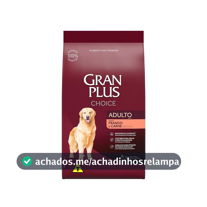 GranPlus Affinity - Choice Cães Adultos Frango Carne, Ração Guabi, 15kg