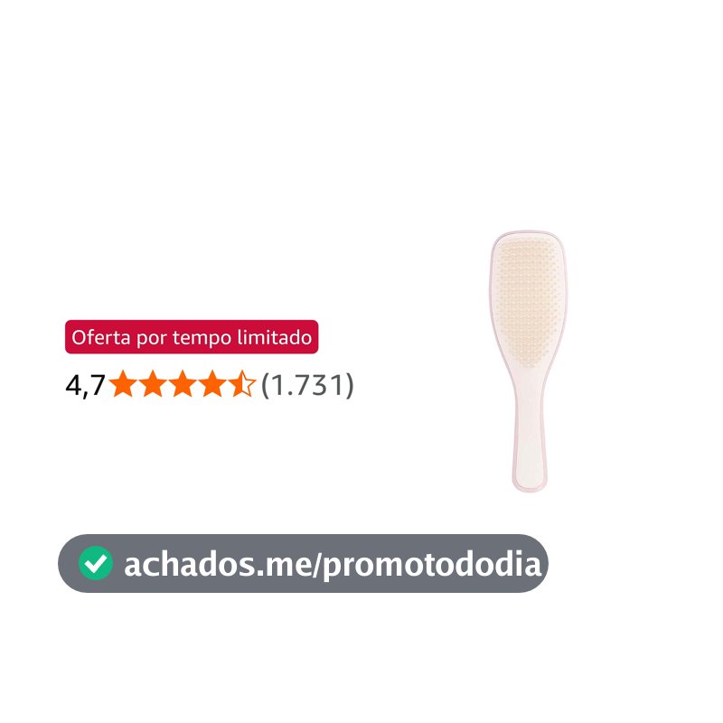 Tangle Teezer - Escova de cabelo desembaraçadora The Wet Detangler para texturas finas e frágeis. Ideal para o uso em cabelos molhados. Cor: Rosa