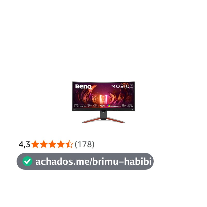 Monitor Gamer BenQ MOBIUZ Curvo EX3410R 34" 1ms 144Hz Ultra Wide