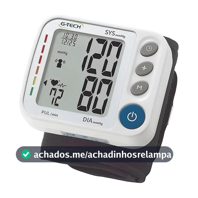 G-Tech Aparelho de Pressão Digital Automático de Pulso GP400, Cor Branca