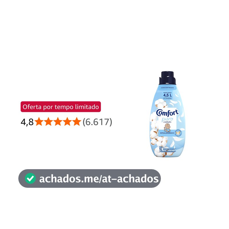 Amaciante Concentrado Comfort Puro Cuidado 1 L