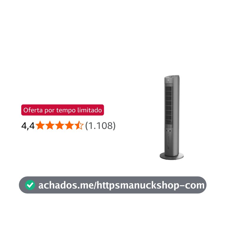 WAP Climatizador de Ar AIR FRESH 4 em 1, com Reservatório para Essência e 3 Níveis de Velocidades, Baixo Ruído, 90W 220V