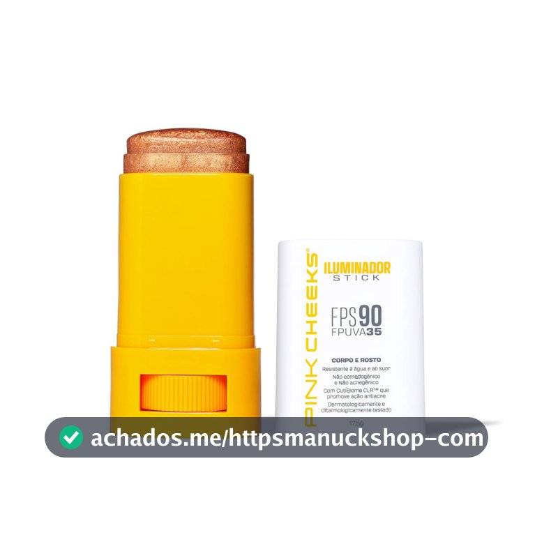 Iluminador Corporal e Facial Pink Cheeks, Gold, FPS 90, 17,5g