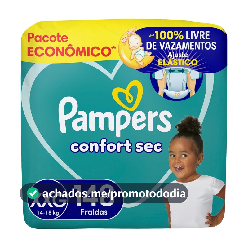 Fralda Pampers Confort Sec Tamanho XXG 148 Unidades