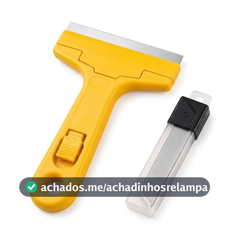 kit Raspador Multiuso Limpa box Pisos e Vidros com 3 Lâminas extras.