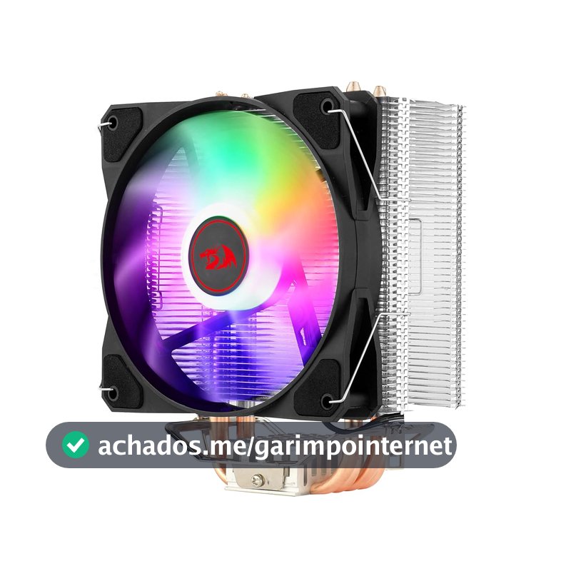 Aircooler Redragon Tyr Preto Iluminação Rainbow com Fan de 120mm CC-9104