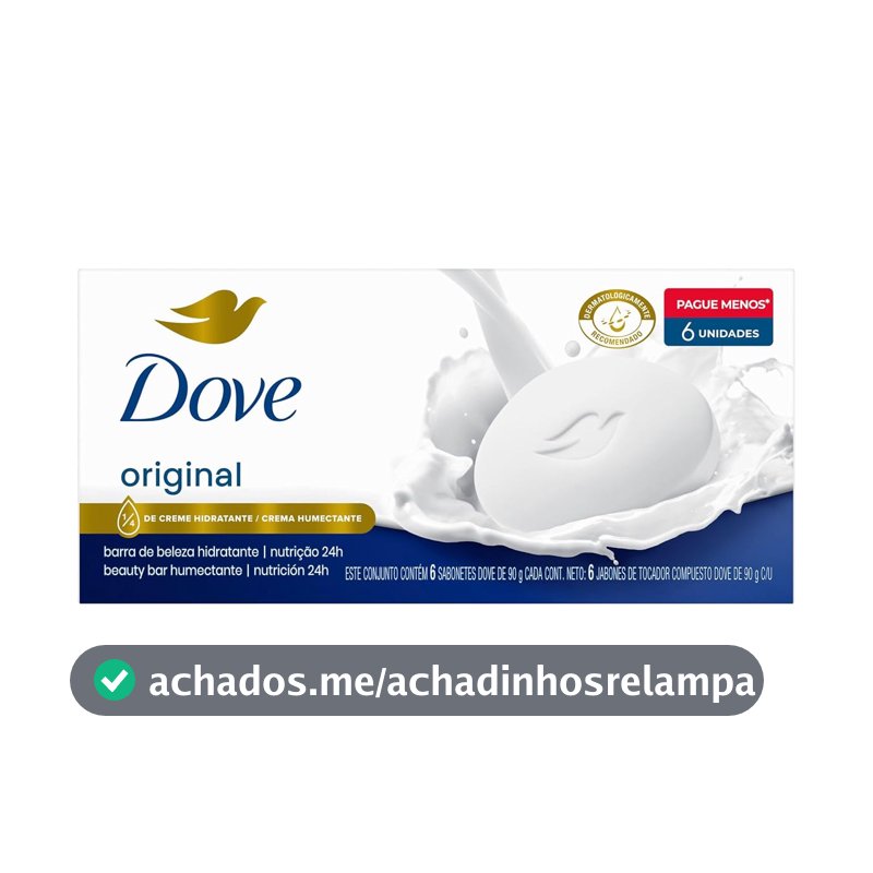 Dove Sabonete em Barra Original 90g 6 Unidades