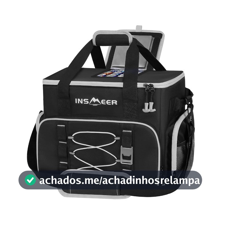 INSMEER Bolsa Térmica Grande Com Abertura Superio - 60 Latas/45L