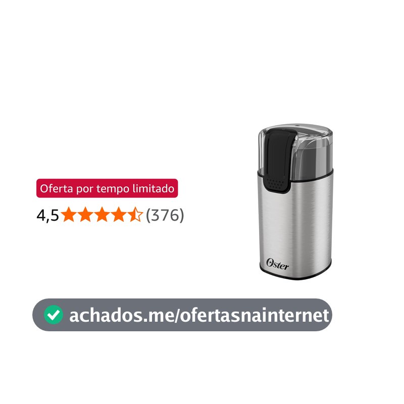 Oster Moedor de Café Elétrico Inox, 150W, OMDR110, 127V