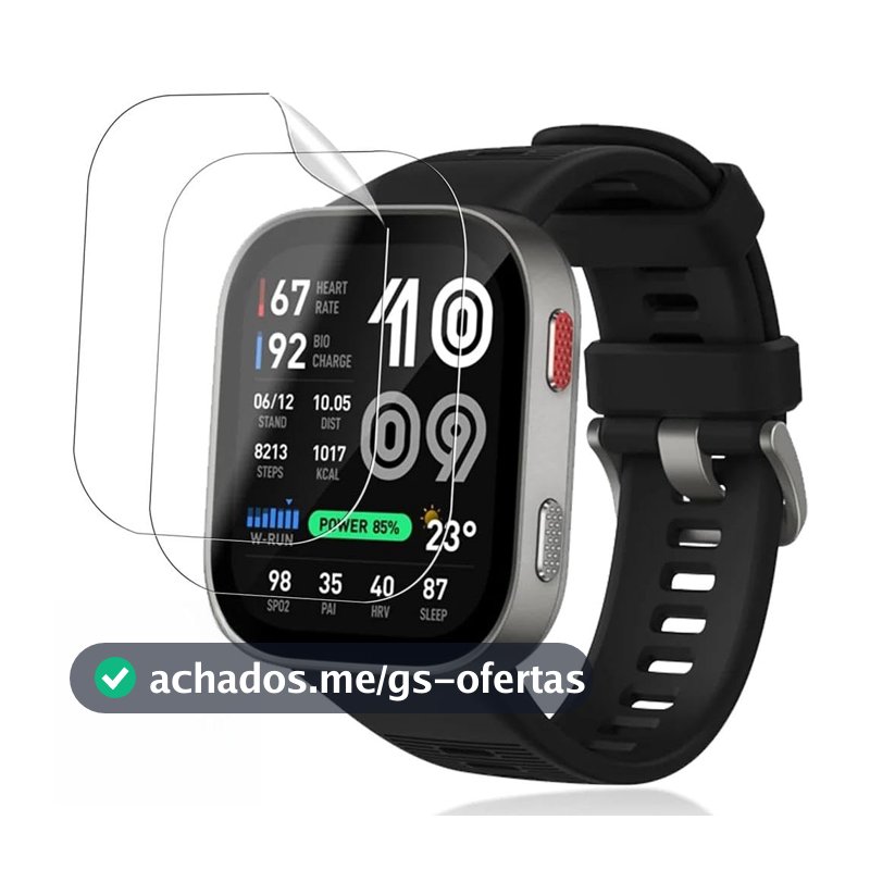 Oferta por tempo limitado: Película TPU GEL Exclusiva para AAmazfit Bip MAX C/ 2 Un