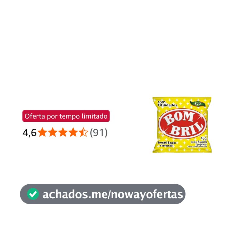 Esponja de Aço Bom Bril com 6 Unidades Limpeza Eficiente e Brilho Impecável para Panelas, Utensílios e Superfícies Metálicas Sinta o Poder da Remoção de Gordura