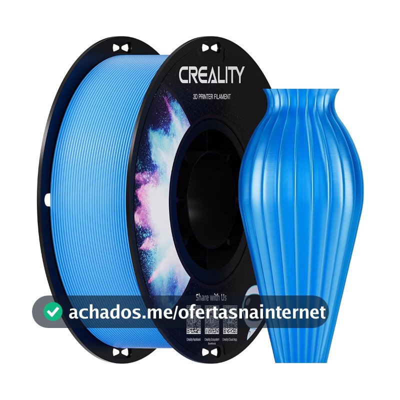 Creality Filamento de impressão 3D PETG 1,75 mm, excelente dureza, alta precisão, inodoro, não tóxico, à prova de umidade, filamento PETG brilhante de 1 kg para impressora 3D (azul técnico)