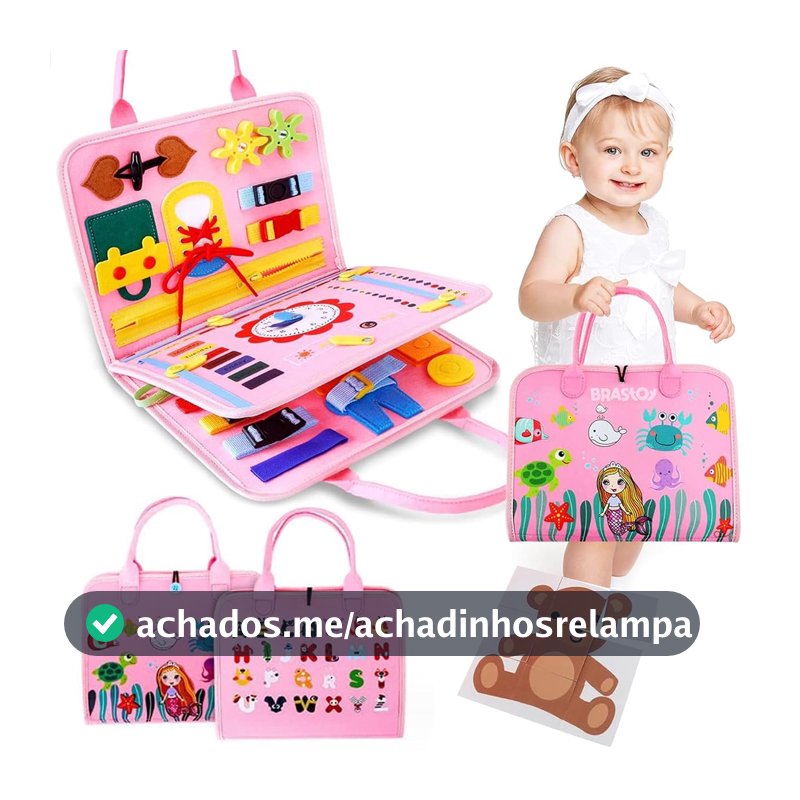 Placa de Montessori Sensorial para Crianças Maleta Educativa Brinquedo