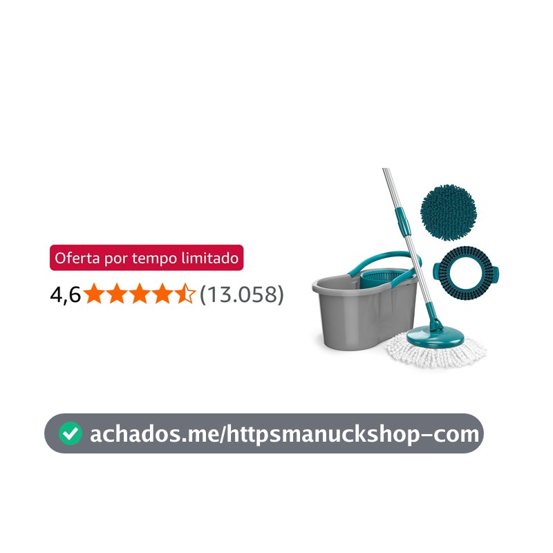 Flash Limp - Mop Giratório Fit 3 em 1 - MOP9379 - PP Cinza