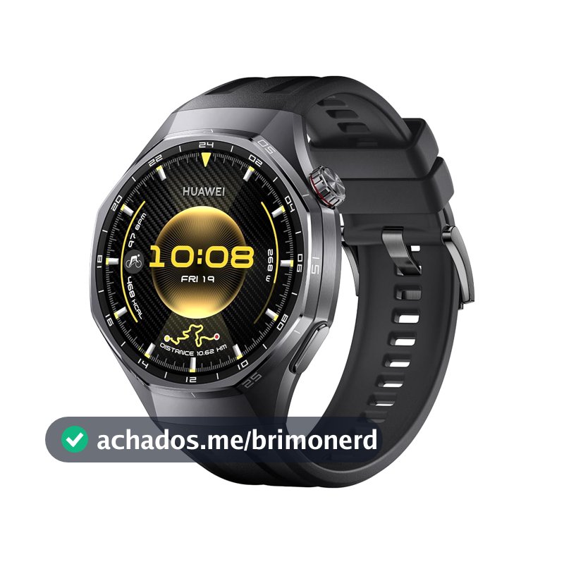 Smartwatch, HUAWEI WATCH GT 6 Pro 46mm, Bateria com Autonomia de Até 21 Dias, Mais de 100 Modos Esportivos, Corrida de Trilha, Ciclismo, Análise de ECG, Compatível com iOS e Android, GPS, Preto