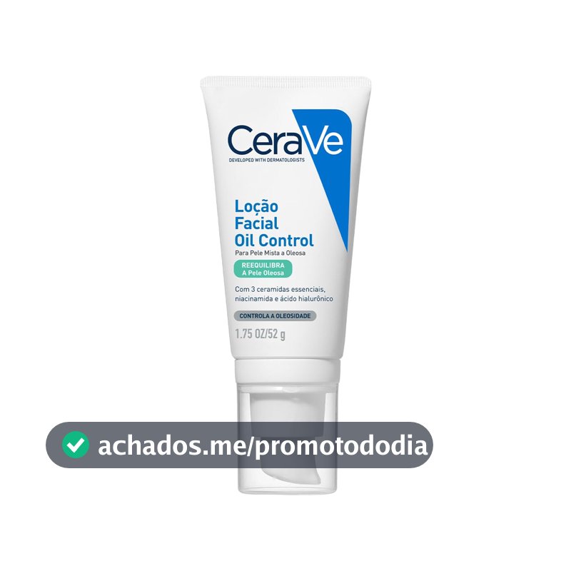 CeraVe Oil Control, Loção Facial Hidratante para Pele Oleosa, 52g