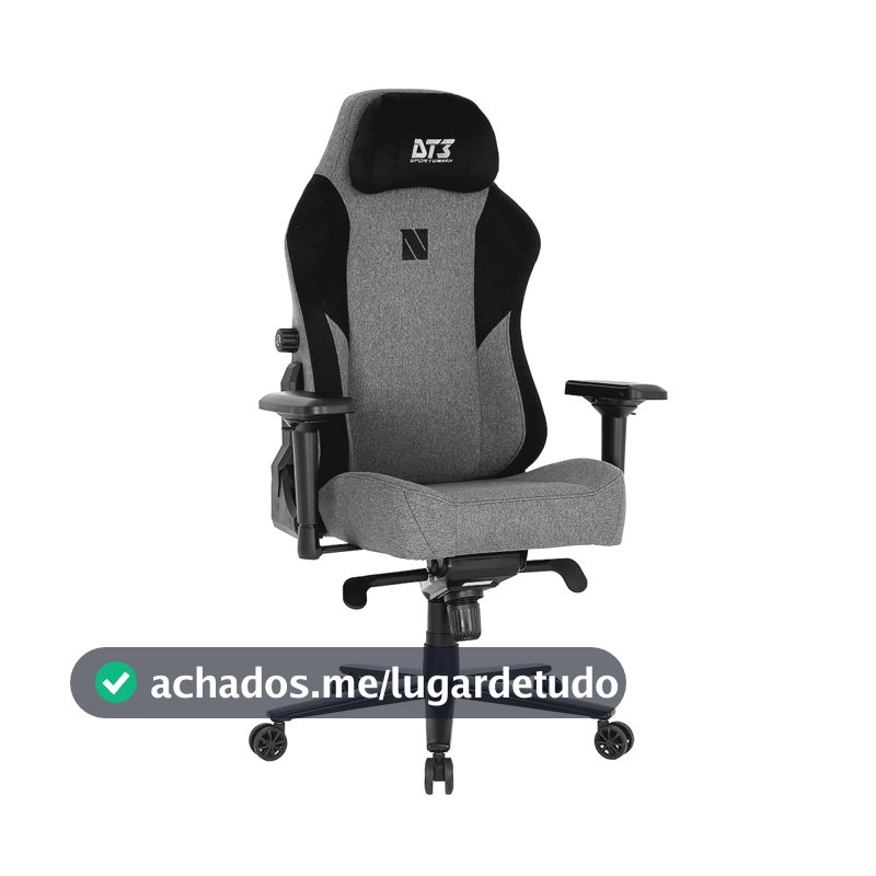 Cadeira Gamer DT3 Nero, Revestimento com Tecido DT3 Max2Weave, almofada magnética, apoio lombar integrado, braços 4D+, suporta até 140 e altura máx. de 1,85m(Graphite)
