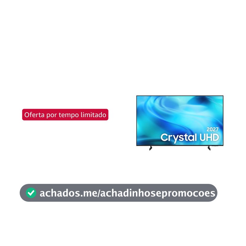 Samsung Smart TV 55" Crystal UHD 4K U8000H 26/2027, Vision AI Companion, Modo Estádio, Xbox Cloud Gaming