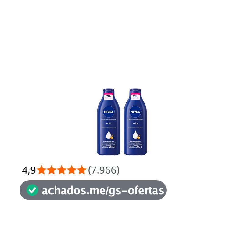 NIVEA Kit Loção Hidratante Milk Pele Seca a Extrasseca 400ml (2 unidades)