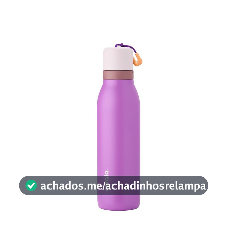 Owala Garrafa de água FreeSip Twist isolada de aço inoxidável com canudo para esportes e viagens, sem BPA, 510 g, roxa (videira da Califórnia)